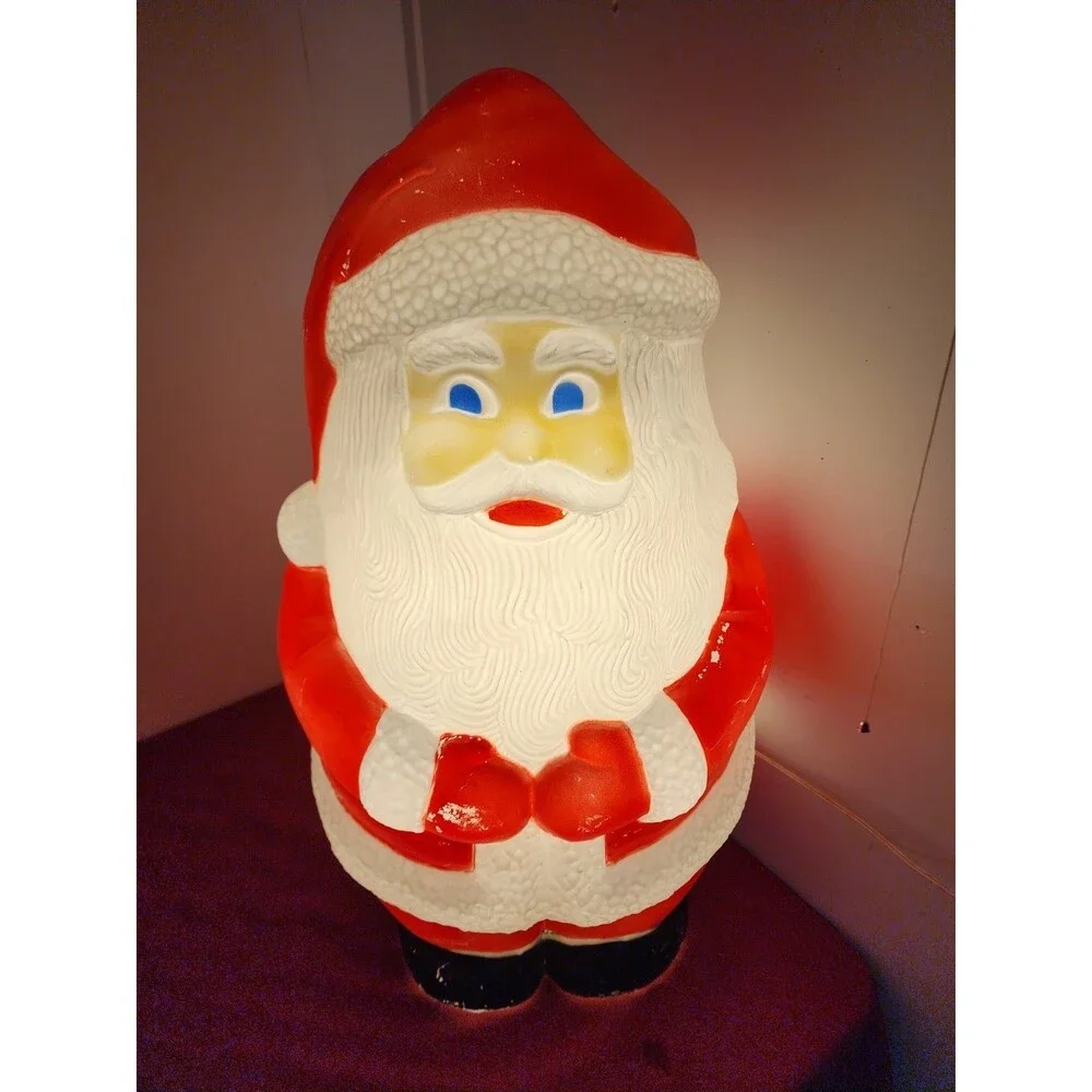 Vintage Union Products 1988 Santa Blow Mold 32 Inch Tested Working Hard To Find